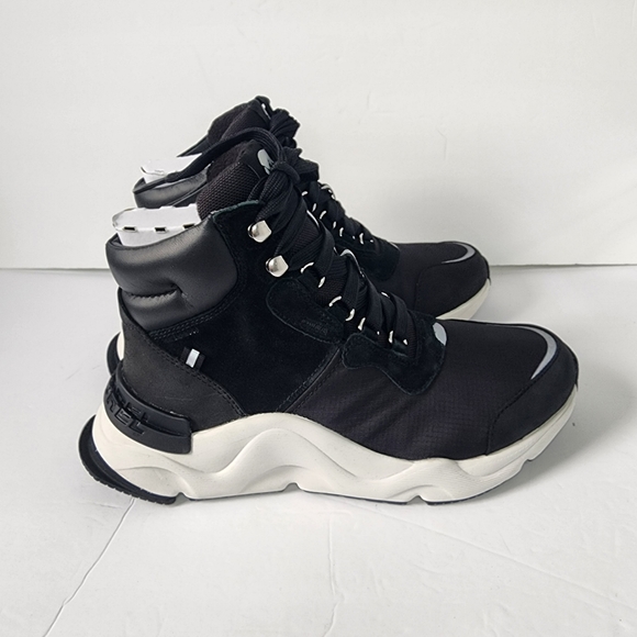 Sorel Kinetic RNEGD Conquest Waterproof High Top Black Sneaker Womens 9 NWT NIB - Picture 7 of 16